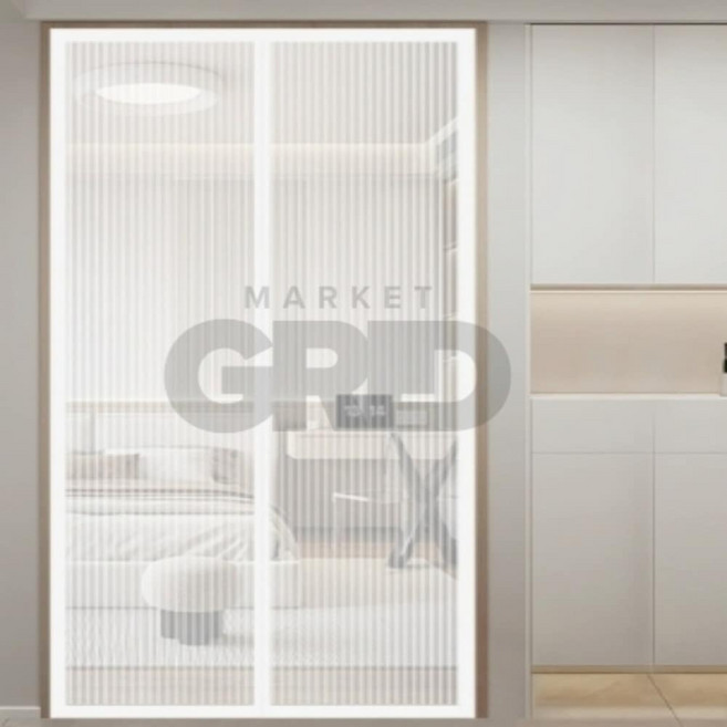 마켓그리드 현관 자석 문 모기장 90x210cm 화이트 자석모기장