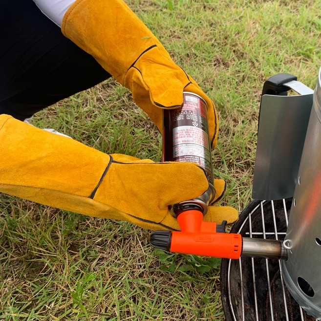 숯점화기 바베큐장갑 캠핑용장갑 바베큐용품 바베큐그릴 캠핑용품 BBQ 화로장갑 소가죽장갑 안전장갑 방염장갑 / 1세트, 1개