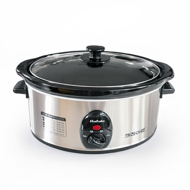 키친아트 라팔 대용량 세라믹 슬로우쿠커 3.2L 삼계탕 갈비찜 구운계란 찜기, 단품