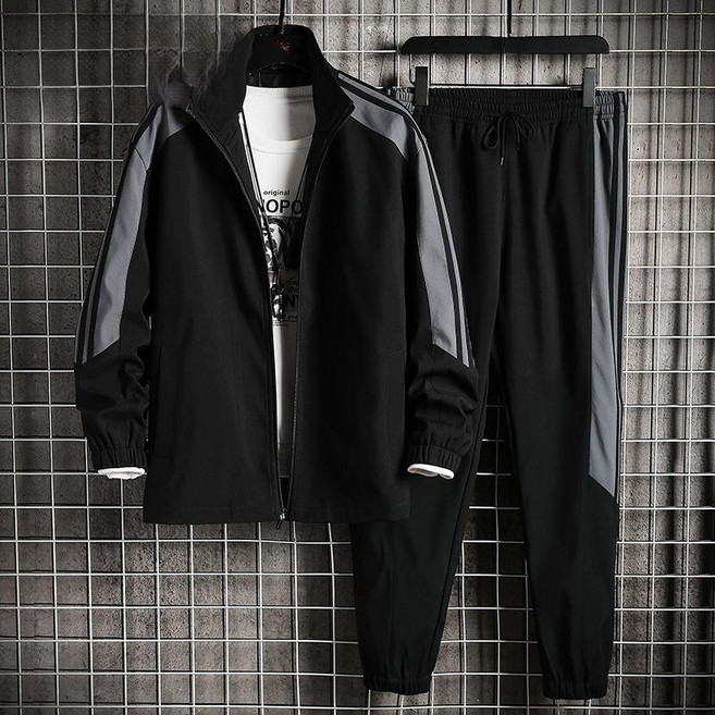 COSYEVNO 남자 트레이닝 세트 가을 빅사이즈 와이드 패션 캐주얼 상하의 투피스 lyjnsydtz-1