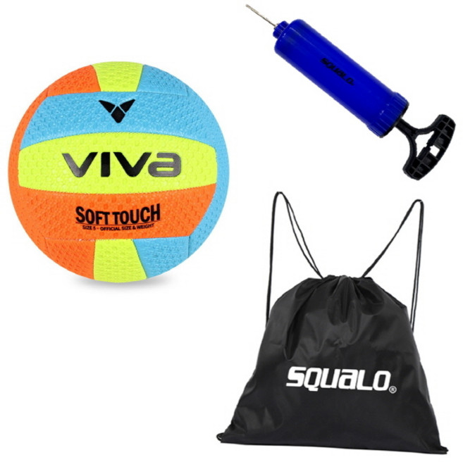비바스포츠 소프트 터치 엠보 패턴 배구공 네온 SN3000 소프트한 신소재, 1개
