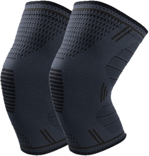 4Season 스포티 무릎 보호대, 2개, 블랙