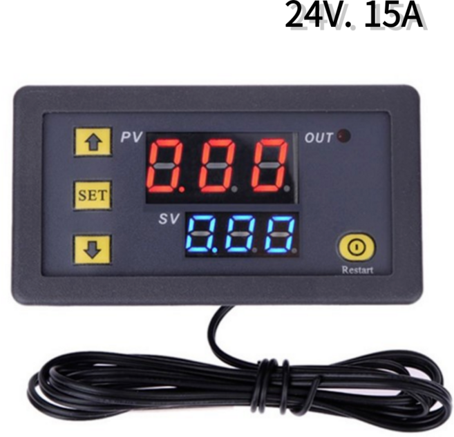 KDsafe 온도조절 측정기 계량기 컨트롤러 24V 15A W3230 온도메타, 1개