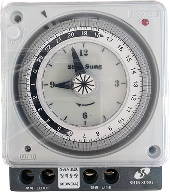 신성 비충전식 타이머 SST-16Ps 기계식 판넬내장형 4P, 1개