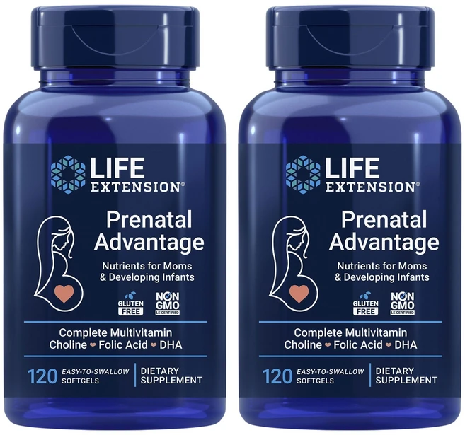 라이프익스텐션 프레나탈 어드밴티지 이지 투 스왈로우 소프트젤, 120정, 2개 - 쿠팡