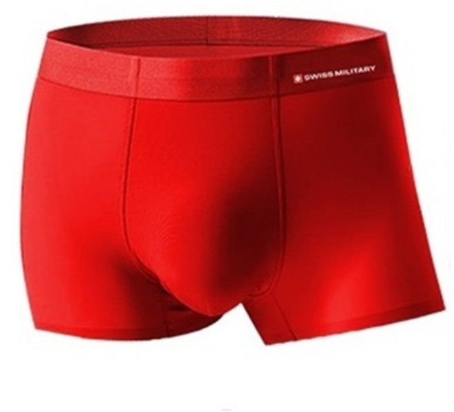 스위스밀리터리 남자팬티 모달 심리스 드로즈 [레드] /무봉제/ 단품