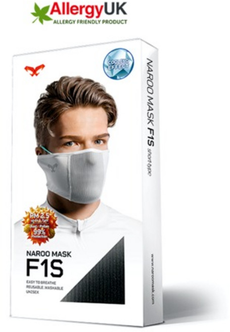 나루 마스크 F1S 여름 여름용 쿨마스크 필터링 자외선차단 자전거 골프 등산 러닝, L-XL, 1개