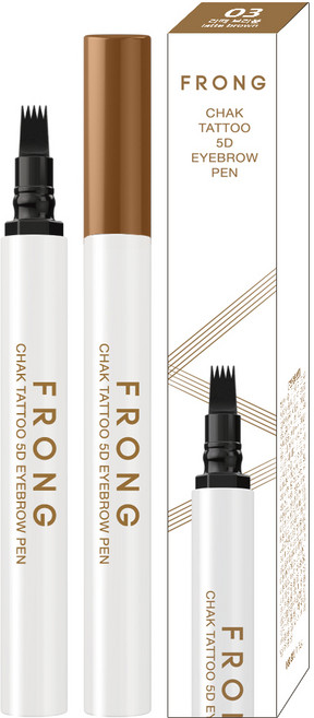 프롱 착타투 5D 아이브로우 펜 10일지속 테스트완료, 2개, 03.라떼브라운