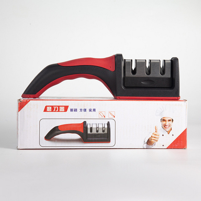 주방용 3슬롯 칼날 연마기 도매 칼날 칼갈이 연마봉 사포 숫돌 전기 칼날 전동칼갈이 칼갈이 전기칼갈이 충전식칼갈이 자동칼갈이 전동연마기 칼갈이 주방칼갈이 전동숫돌 칼연마기 가위갈이, 2개, 검정빨강 중국 상자