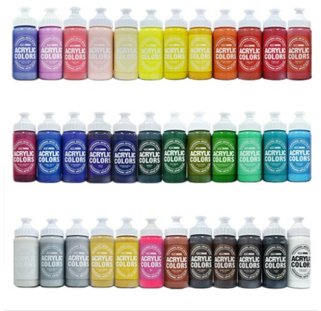 종이나라 비비드 아크릴물감 220ml 낱색 예전물감, 연두(옐로우그린)