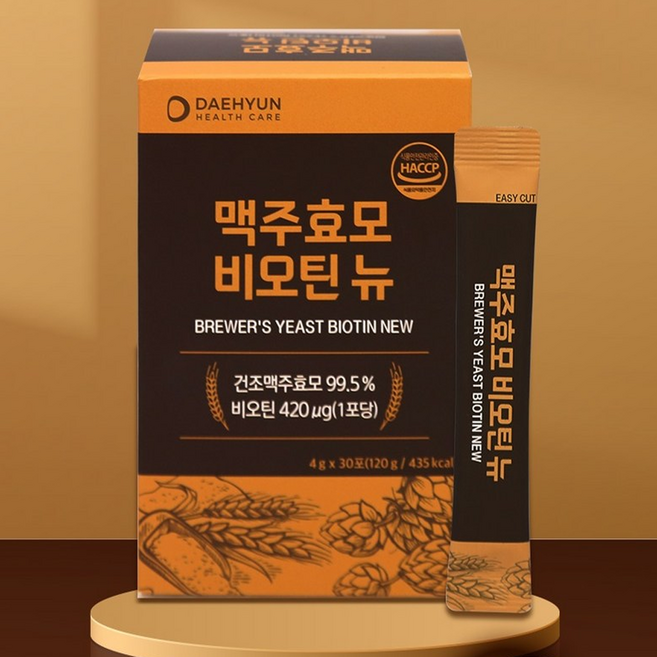 [서흥바이오팜] 대현헬스케어 맥주효모 비오틴 뉴 30포 풍성한 모발 영양, 3개
