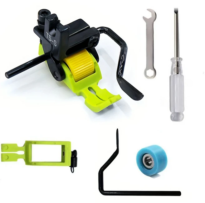 5in 1 롤러 풋 왼쪽 오른쪽 가장자리 가이드가있는 T5S 지퍼 압력 발 쉬운 설치 재봉 기계 액세서리, 01 As Shown, 02 T5S