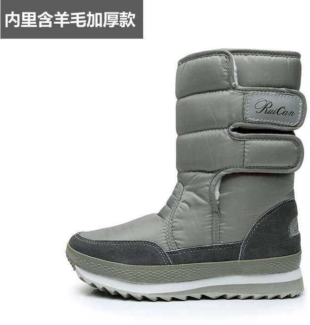 男士防滑防水雪靴 中筒棉鞋 大尺碼太空靴 兒童雪地靴