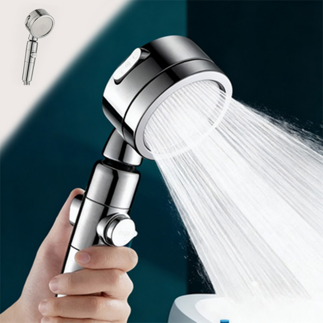 샤워기헤드 절수 3단조절 원터치 회전 스테인레스 샤워기, Free, 1세트