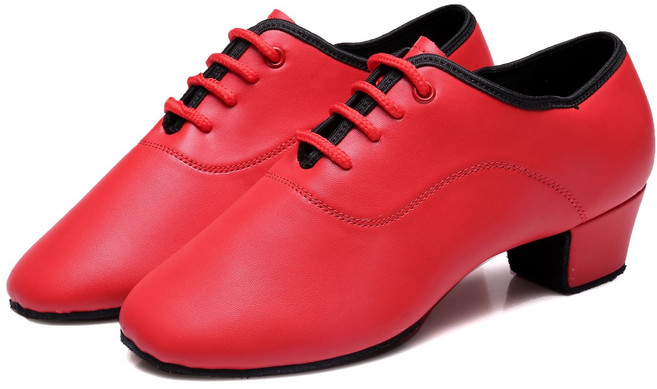 남성 라틴댄스화 남성 퓨어 모던 슈즈 댄스화, 255, 레드