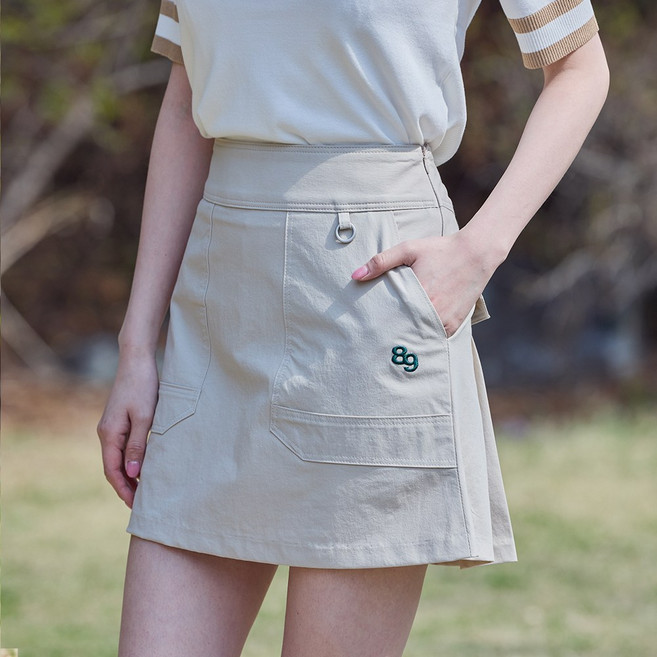 제이투제이 여성골프웨어 빅포켓 A라인 라운딩스커트