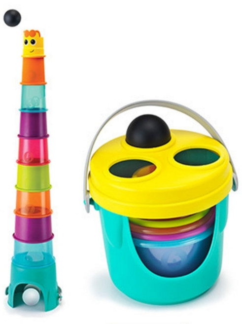 비키즈 기린 컵쌓기 어린이 링쌓기 감각발달 완구, 본상품선택, 1개