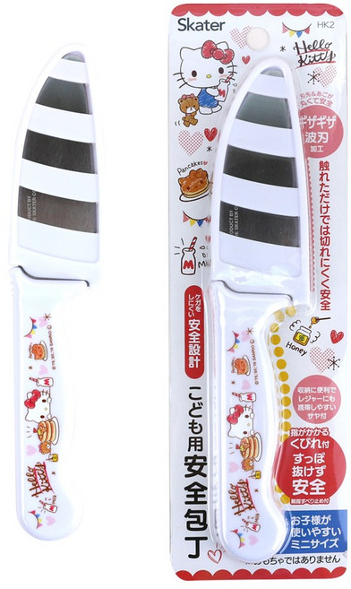 스케이터 요리수업 쿠킹클래스 디즈니 캐릭터 유아 안전칼 플라스틱, 헬로키티 둥근 안전칼 칼집포함