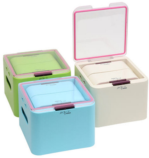 서진레저 붕어도시락 라지 세트 민물낚시 떡밥그릇, 1개, 그린