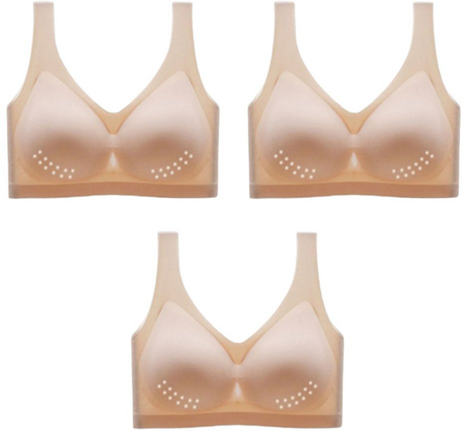 어썸브라 아이스 쿨링브라 여름 빅사이즈 노와이어 심리스브라 메쉬 3PC 1세트