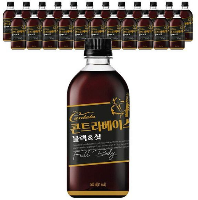 실속 24페트 콘트라베이스 블랙 샷, 1개, 500ml