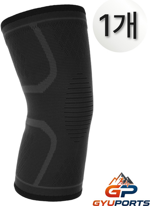 규포츠 편안한 고탄력 무릎보호대, 그레이, 1개