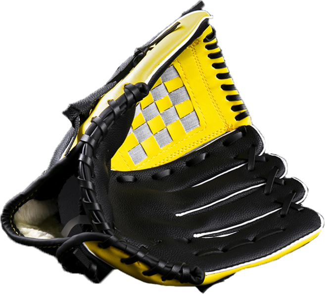 복나이트 포수투수글러브 야구글러브 포수미트 골드글러브 내야 외야글러브, 11.5인치, 옐로우+블랙, 1개