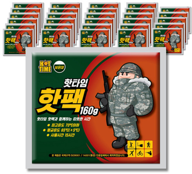 핫타임 핫팩 핫 보온대 160g, 30개