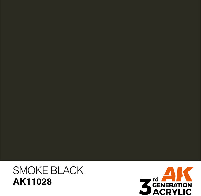 AK Interactive 3G 壓克力模型漆 AK11028 煙霧黑 17ml, 1個