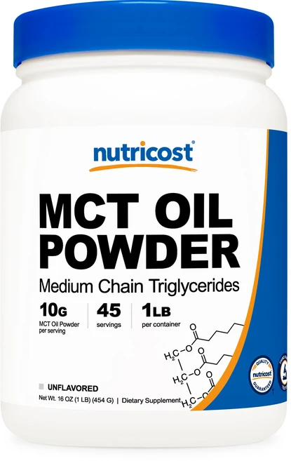 뉴트리코스트 MCT 오일 파우더 언플레이버드, 1개, 454g - 쿠팡