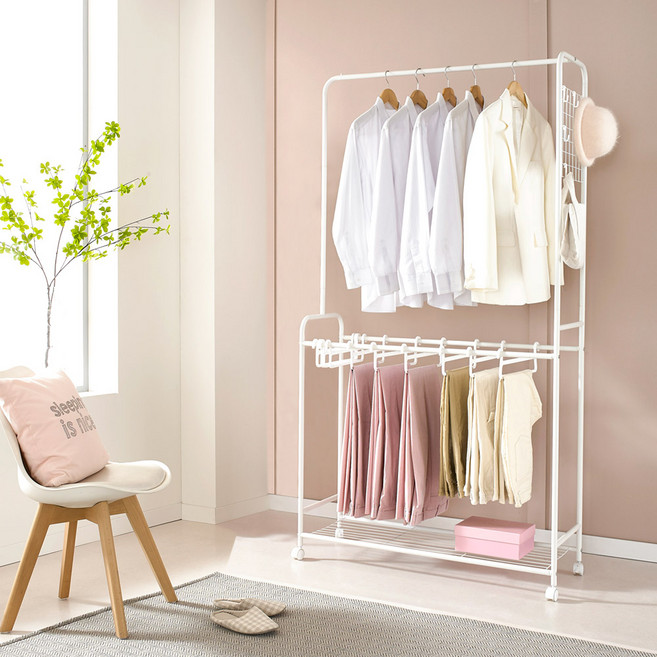 리빙위즈 콤비 바지걸이 행거 1000 L자형, L자형 1000