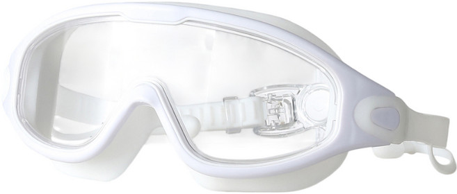 쬬린 귀마개 일체 와이드 뷰 고글수경, 화이트, 1개