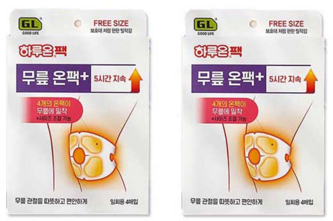 하루온팩 무릎온팩플러스 온찜질팩 핫팩 4매입, 3개