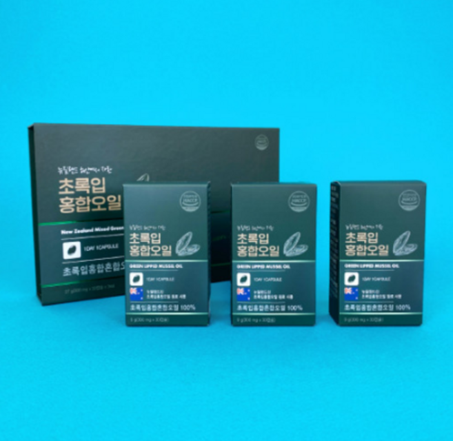 뉴질랜드산 초록입홍합오일 (3개월분) 홍합 영양제선물 무릎관절영양제 혈액순환영양제 뉴질랜드초록입홍합