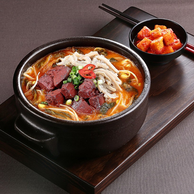 레브 대용량 한우 선지해장국 소양 우거지, 2개, 1.13kg