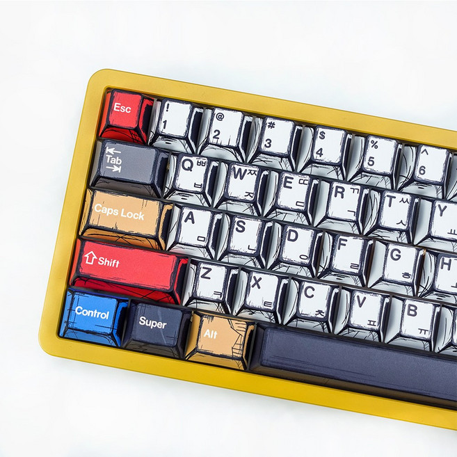 만화 애니메이션 코믹스팝 컬러 CHERRY PBT 한무무 앱코 기계식 키보드 조약돌 독거미키캡, 제조사축, 컨트롤알트, 한글 각인