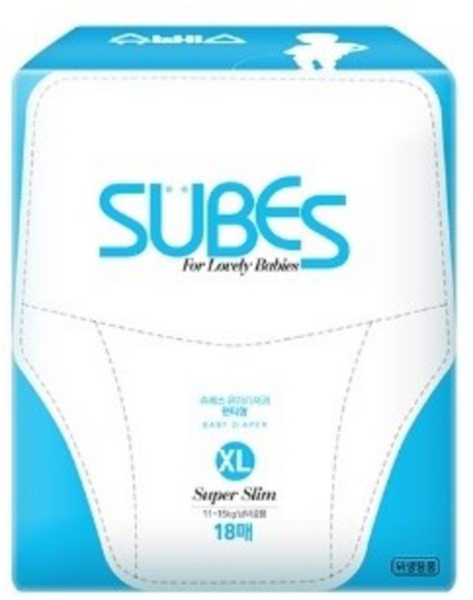 슈베스 슈퍼슬림 팬티형 기저귀 아동공용 XL 특대형 (11~15kg), 특대형(XL), 324매