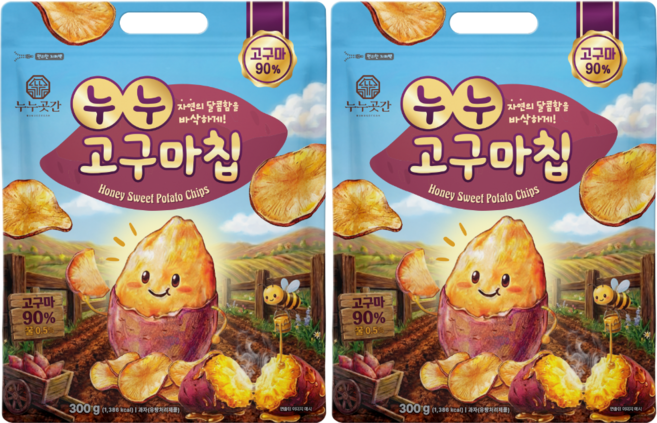 누누곳간 꿀 고구마칩, 2개, 300g