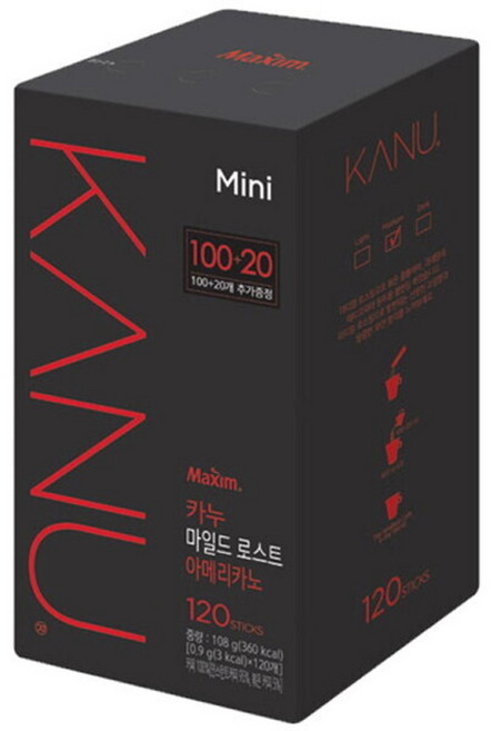 동서 맥심 카누 마일드미니 0.9g 120개입 1개, 900mg