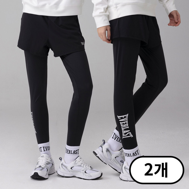에버라스트 1+1 여성 투인원 반바지 레깅스 일체형 빅로고