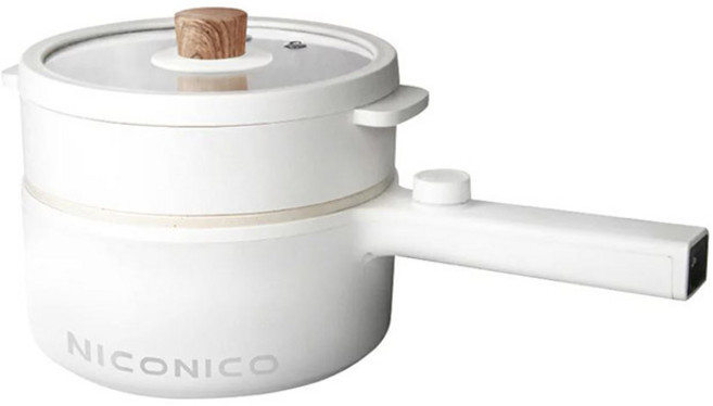 NICONICO 日式蒸煮陶瓷料理鍋 1.5L 電火鍋 不沾鍋 快煮鍋 美食鍋 NI-GP931, 1個
