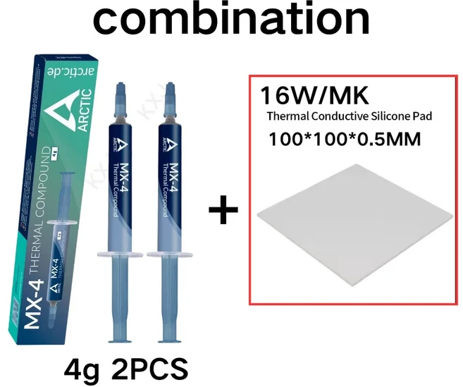 오리진 Arctic MX4 8.5w 4g 고성능 열전도 패드 GPU CPU 칩용 실리콘 그리스, 01 3pcs