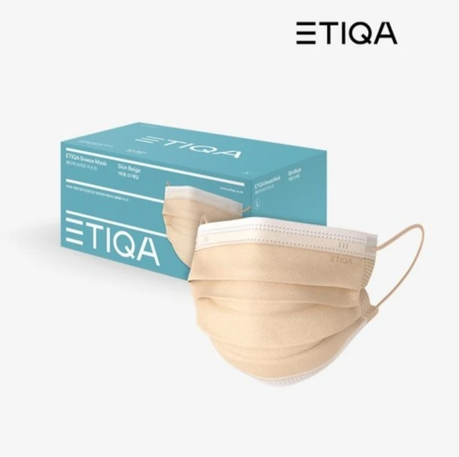 ETIQA 브리즈 마스크 성인용, 30개입, 1개, 베이지 - 쿠팡