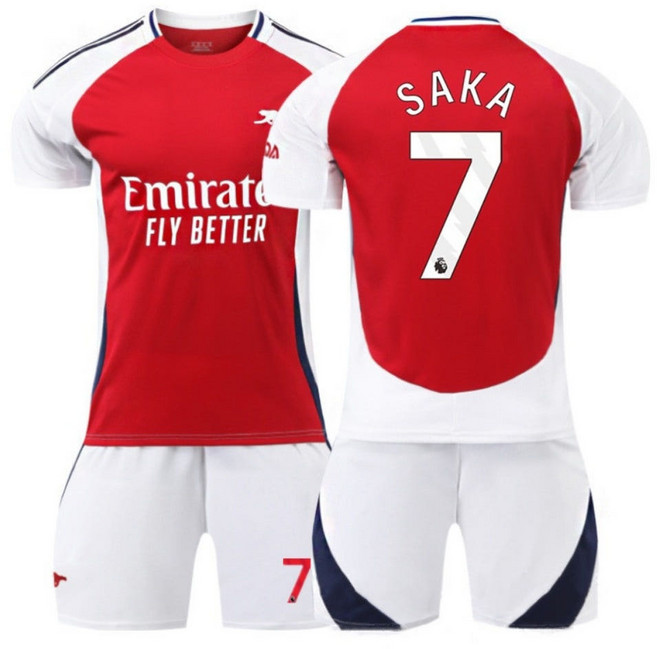 24 25 사카 아스널유니폼 홈 아스날 축구유니폼 트레이닝복 반팔 세트-7번 상하 세트 16