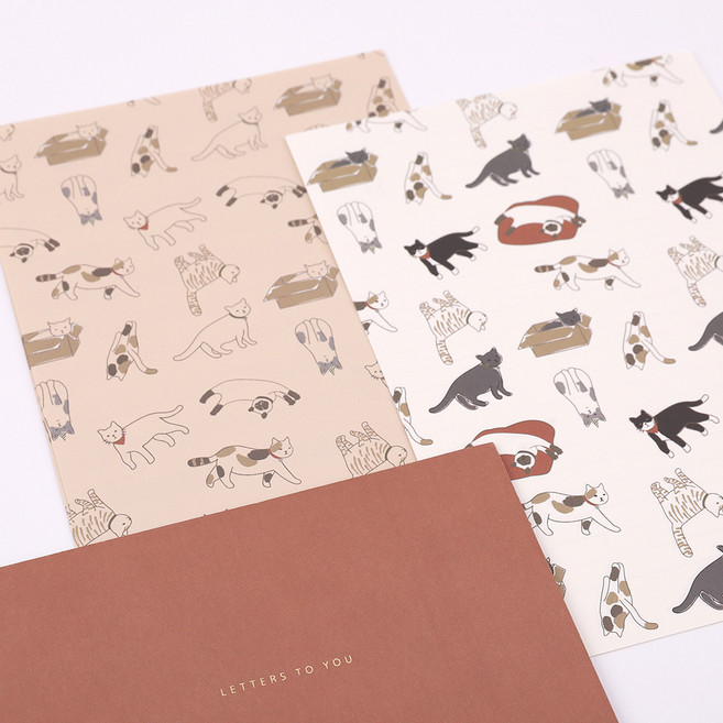 데일리라이크 편지지 세트 레터 편지봉투 편지세트, 체리