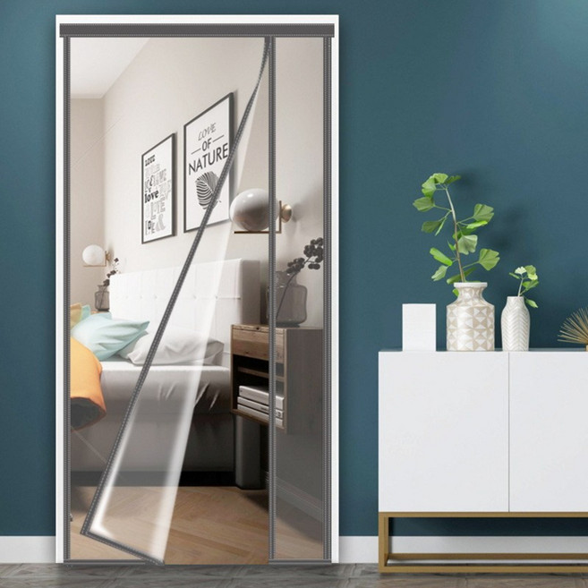 출입편한 비대칭 공용 방풍비닐 양쪽 세트 다크그레이, 1세트