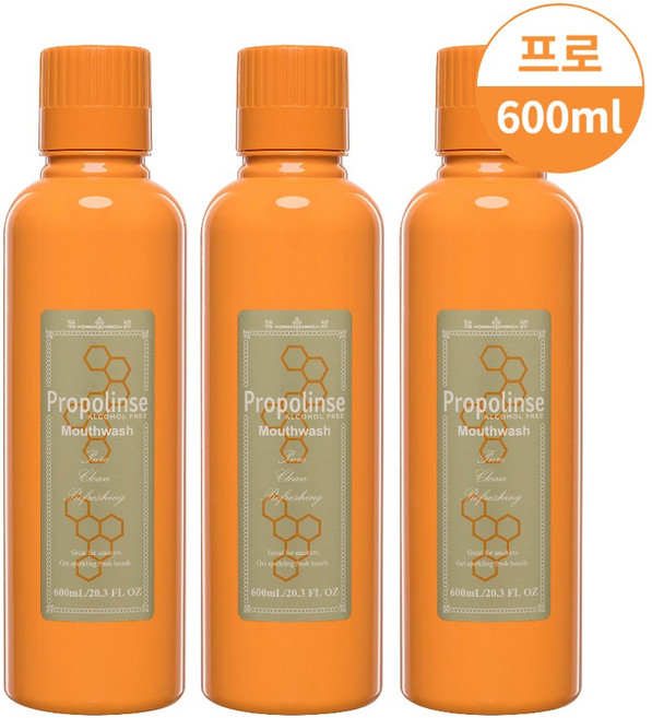 프로폴린스 프로가글 600ml / 충치예방 구강청결 프로폴린스 피에라스 프로가글 (Propolinse Mouth Wash) (Gargle), 3개