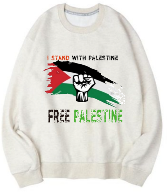 노워 우크레인 프리팔레스타인 맨투맨(FREE PALESTINE 맨투맨 NO WAR UKRAINE)