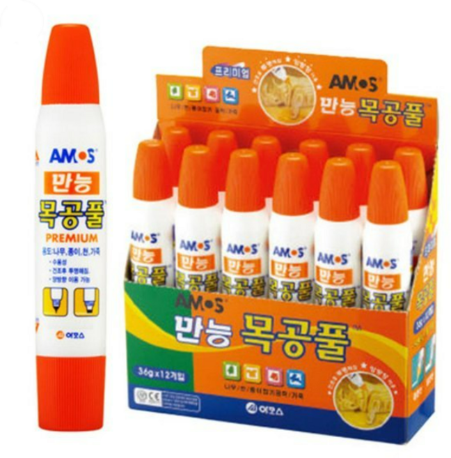 아모스 만능 목공풀 36g, 432g, 5세트