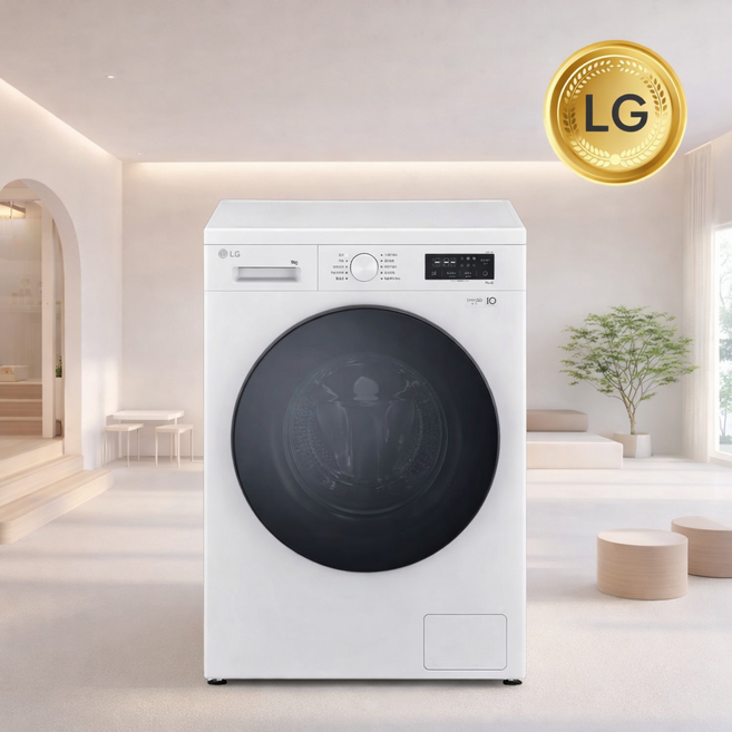 LG전자 트롬 드럼세탁기 9kg 방문설치, F9WK, 화이트